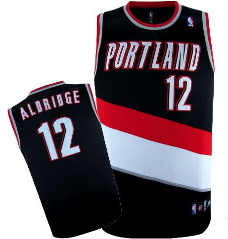 NBA Portland Trail Blazers 12 LaMarcus Aldridge Anthentic Black Jersey